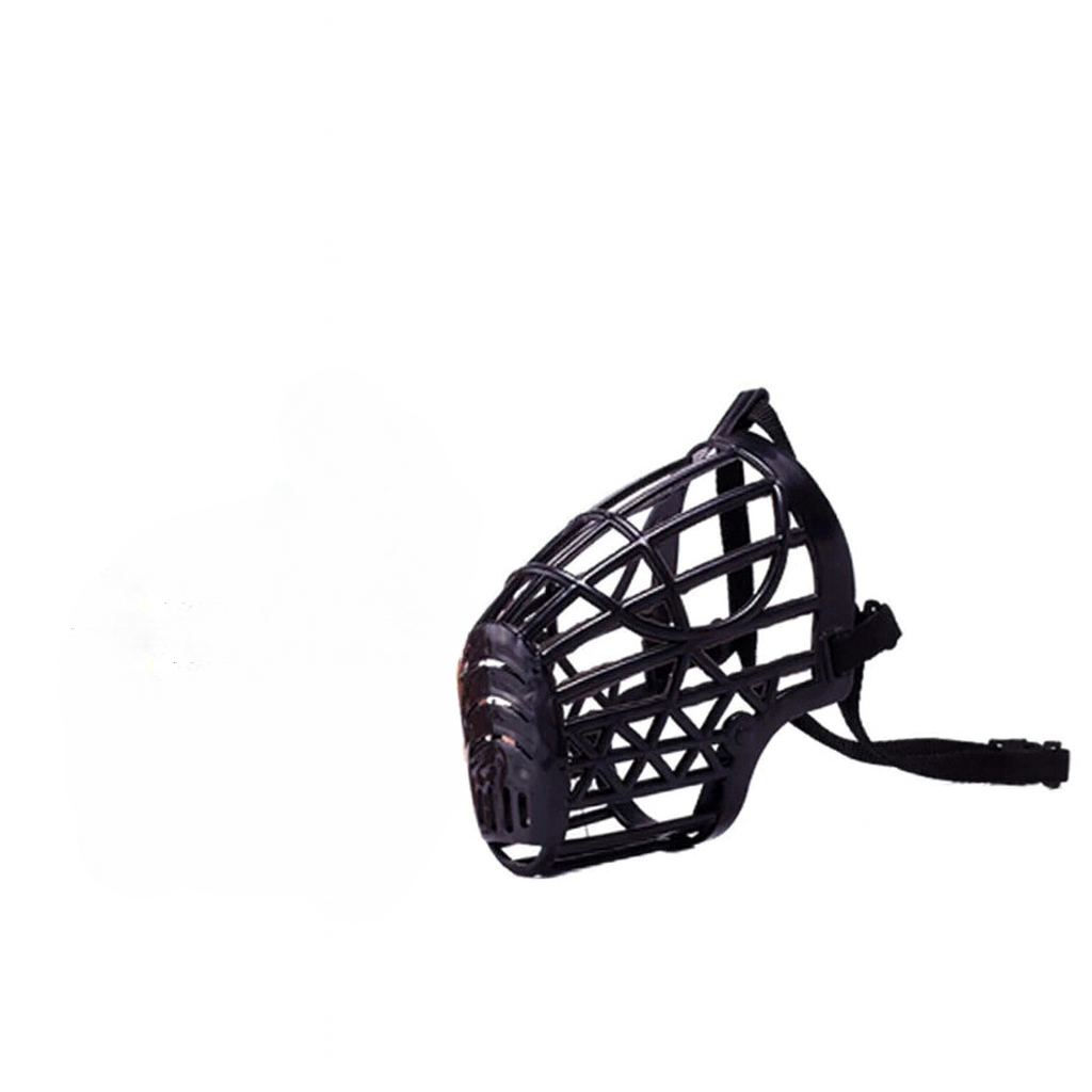 Black dog muzzle on a white background